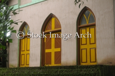 Arch on a door