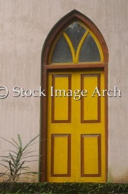 Archa on a door